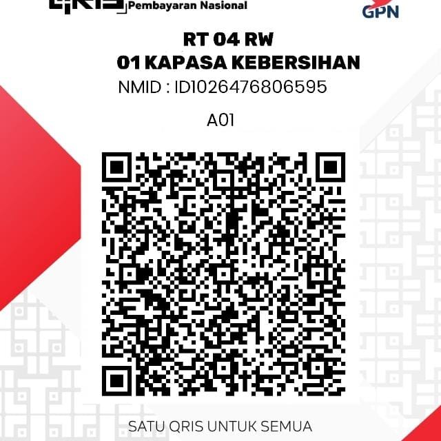 Kode QRIS pembayaran retribusi